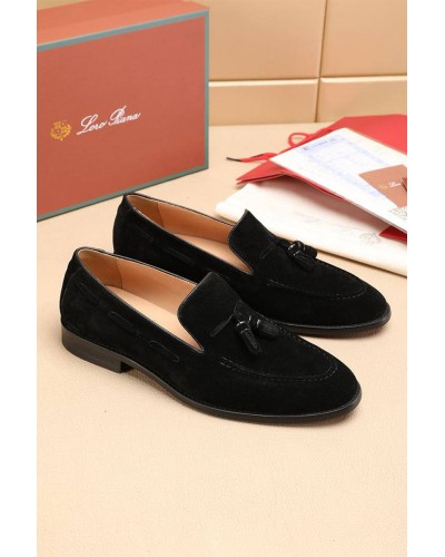 Замшевые лоферы Loro Piana tassel - Black