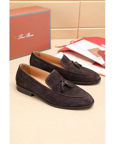Замшевые лоферы Loro Piana tassel - Brown