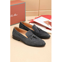 Замшевые лоферы Loro Piana tassel - Grey