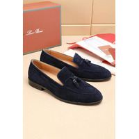 Замшевые лоферы Loro Piana tassel - Navy