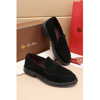 Замшевые лоферы Loro Piana Travis - Black