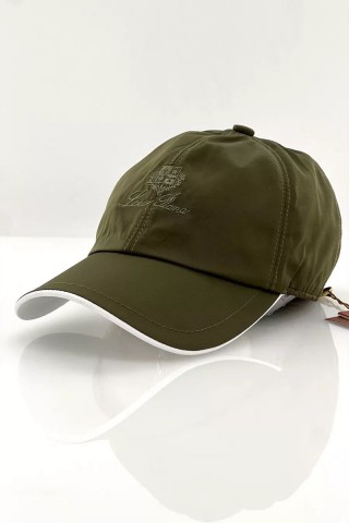 Зелёная бейсболка Loro Piana embroidered-logo