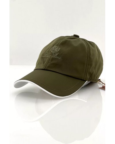 Зелёная бейсболка Loro Piana embroidered-logo