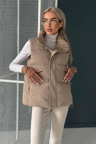 Женская бежевая жилетка Loro Piana premium