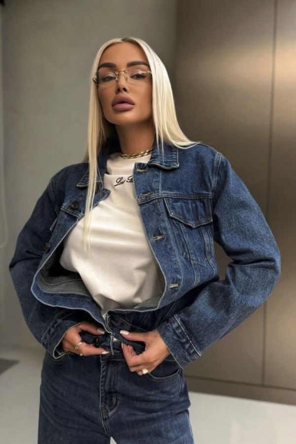 Женская джинсовая куртка Loro Piana premium - Blue