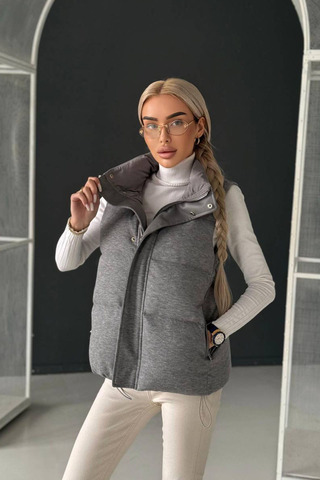 Женская серая жилетка Loro Piana premium