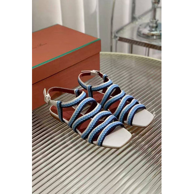 Женские кожаные сандалии Loro Piana Premium