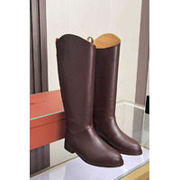 Женские кожаные сапоги Loro Piana premium - Brown