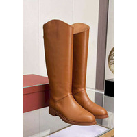 Женские кожаные сапоги Loro Piana premium - Chestnut