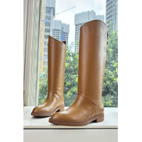 Женские кожаные сапоги Loro Piana premium - Chestnut