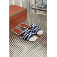 Женские кожаные шлёпанцы Loro Piana Premium