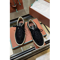 Женские замшевые кроссовки Loro Piana Premium - Black