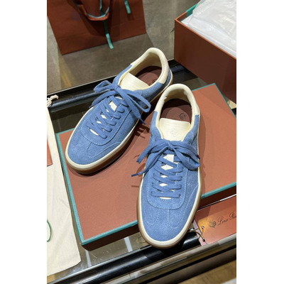 Женские замшевые кроссовки Loro Piana Premium - Blue