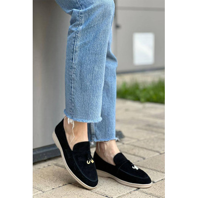 Женские замшевые лоферы Loro Piana Open Walk