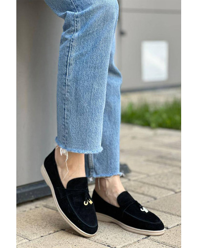 Женские замшевые лоферы Loro Piana Open Walk