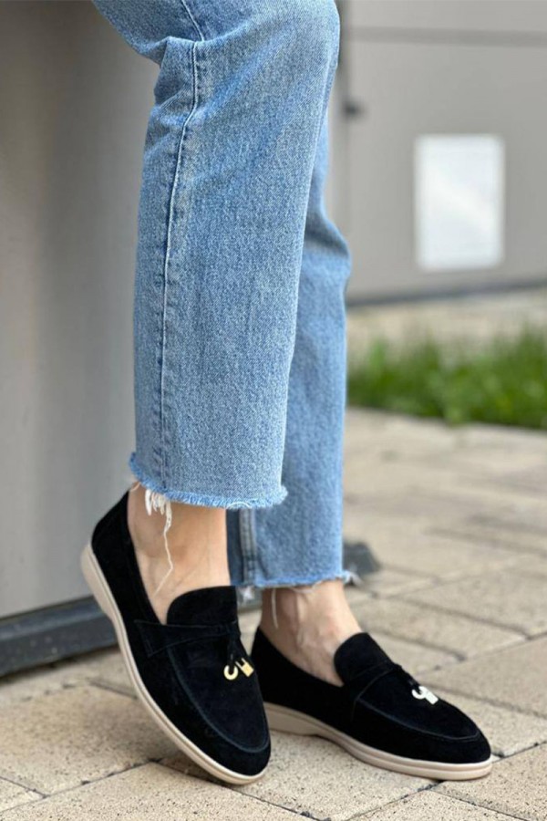 Женские замшевые лоферы Loro Piana Open Walk