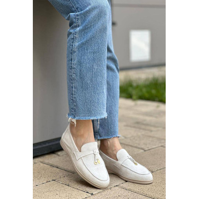 Женские замшевые лоферы Loro Piana Open Walk