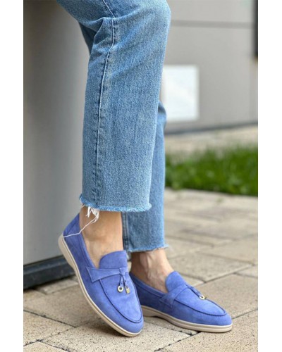 Женские замшевые лоферы Loro Piana Open Walk