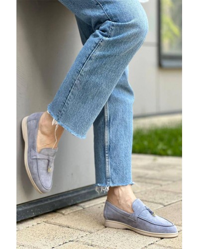 Женские замшевые лоферы Loro Piana Open Walk