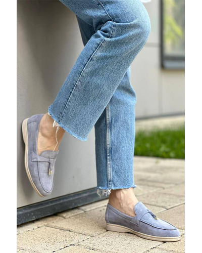 Женские замшевые лоферы Loro Piana Open Walk