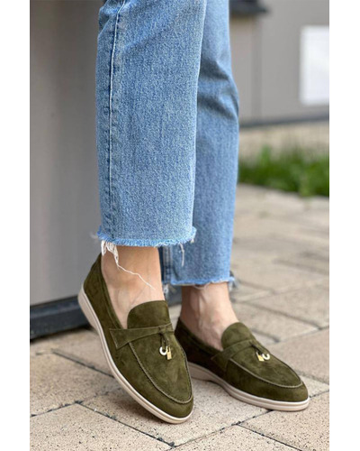 Женские замшевые лоферы Loro Piana Open Walk