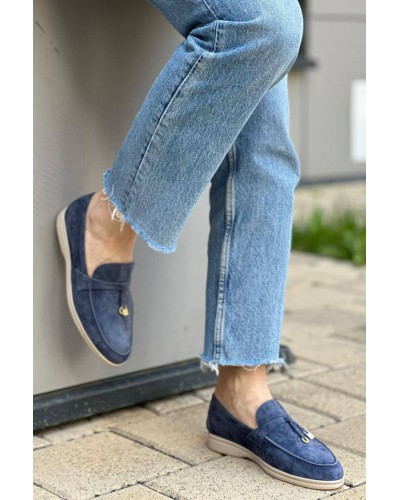 Женские замшевые лоферы Loro Piana Open Walk