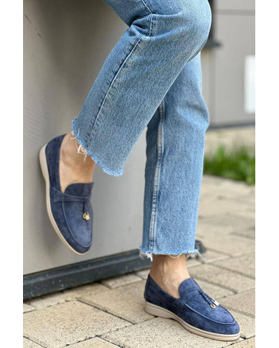 Женские замшевые лоферы Loro Piana Open Walk