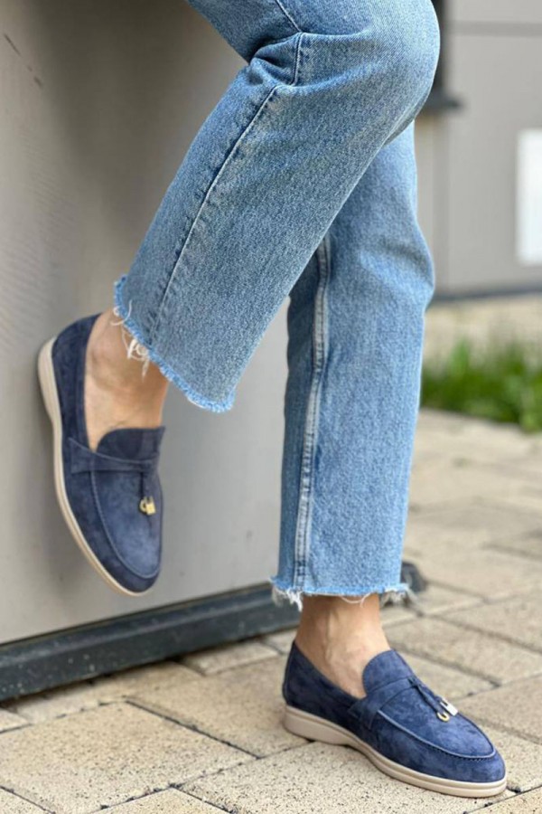 Женские замшевые лоферы Loro Piana Open Walk