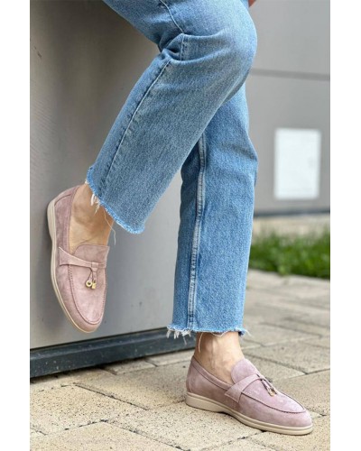 Женские замшевые лоферы Loro Piana Open Walk