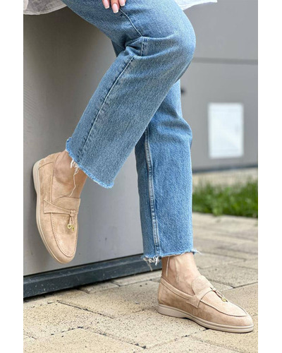 Женские замшевые лоферы Loro Piana Open Walk