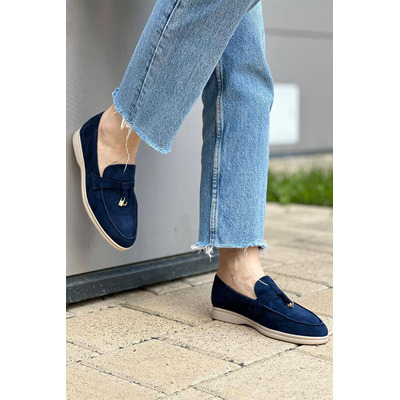 Женские замшевые лоферы Loro Piana Open Walk