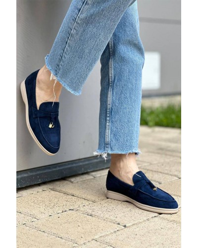 Женские замшевые лоферы Loro Piana Open Walk