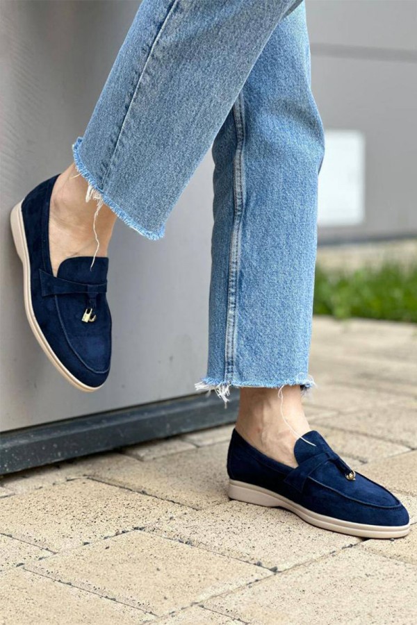 Женские замшевые лоферы Loro Piana Open Walk