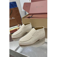 Женские замшевые лоферы Loro Piana premium - Beige