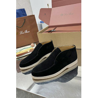 Женские замшевые лоферы Loro Piana premium - Black