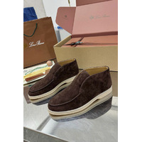 Женские замшевые лоферы Loro Piana premium - Brown