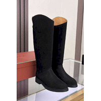 Женские замшевые сапоги Loro Piana premium - Black