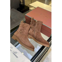 Женские замшевые сапоги Loro Piana premium - Brown