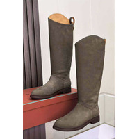 Женские замшевые сапоги Loro Piana premium - Grey