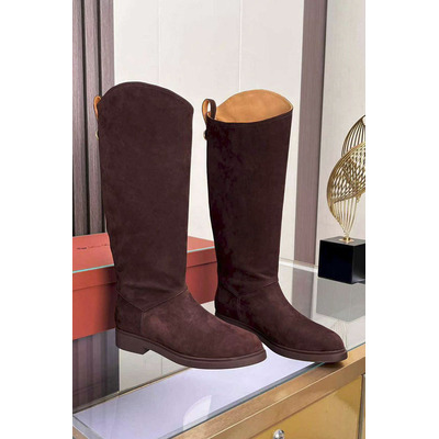 Женские замшевые сапоги Loro Piana premium - Red