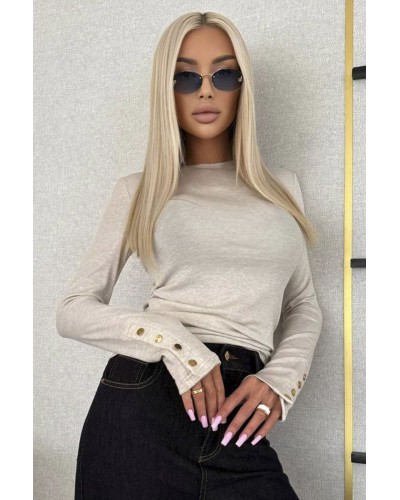 Женский базовый лонгслив Loro Piana Premium - Beige