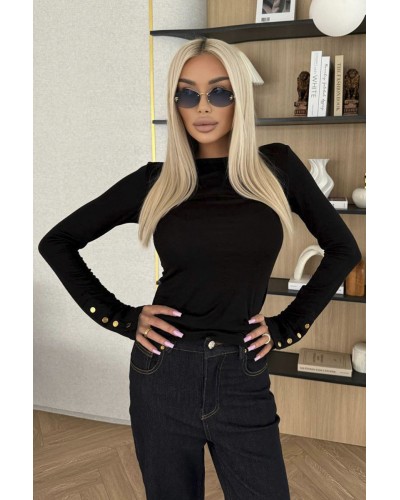 Женский базовый лонгслив Loro Piana Premium - Black