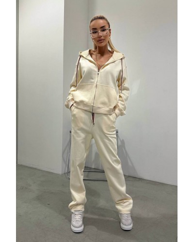 Женский бежевый костюм Loro Piana Premium