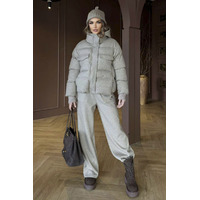 Женский костюм тройка на флисе Loro Piana premium - Beige