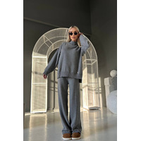 Женский серый костюм Loro Piana Premium