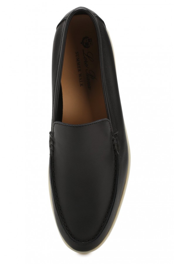 Кожаные лоферы Summer Walk черные
