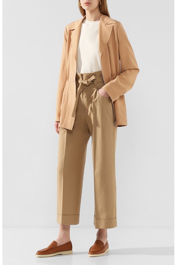 Кожаные лоферы Summer Walk ярко-коричневые