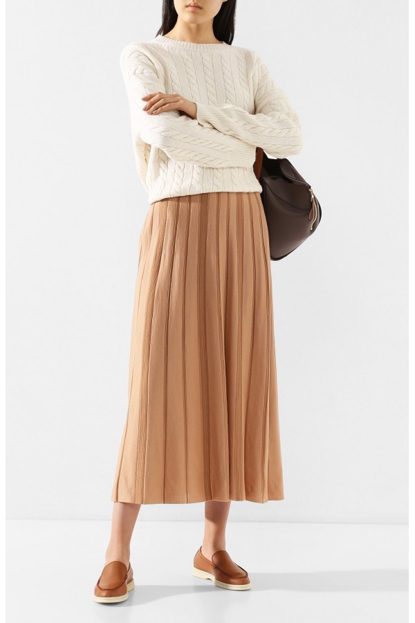 Кожаные лоферы Summer Walk каштановые