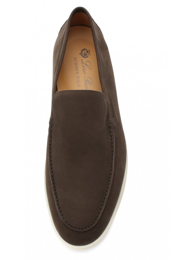Кожаные лоферы Summer Walk темно-коричневые