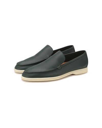 Кожаные лоферы Summer Walk графитовые